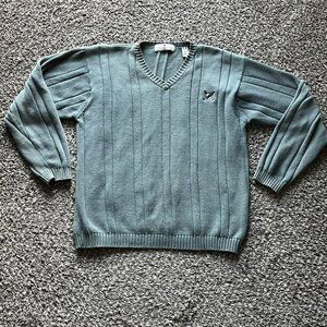 Vintage John Ashford Sweater Mens XL Green Golf Cotton Classic Dadcore Pullover